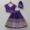 Sale Sequin Embroidered Purple Top And Lehenga With Matching Net Dupatta Ethnic Wear | Lehengas & Ghagras