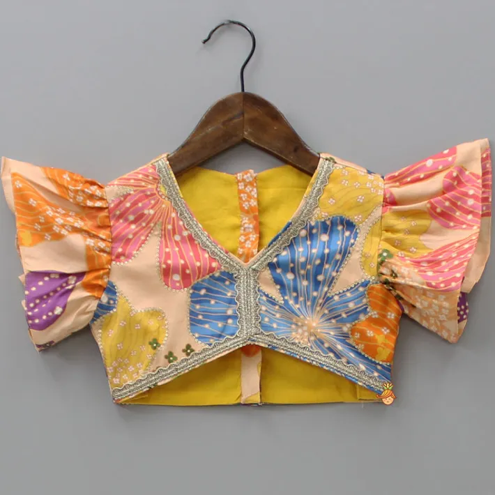 Sale Sequin Floral Printed Top With Lehenga And Net Dupatta Ethnic Wear | Lehengas & Ghagras