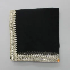 Discount Sequin Lace Work Black Net Dupatta Ethnic Wear