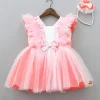 Clearance Sequin Work And Net Ruffles Dress With Hair Band Dresses & Sets | Dresses