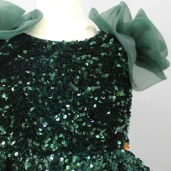 Outlet Sequined Velvet Green Dress Dresses & Sets | Dresses