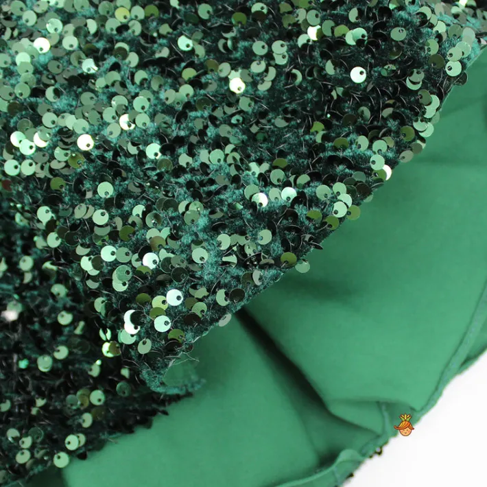 Outlet Sequined Velvet Green Dress Dresses & Sets | Dresses
