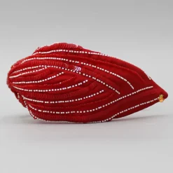 Hot Sequins And Cut Dana Embroidered Elegant Red Hair Band Hair Accessories | Hair Bands