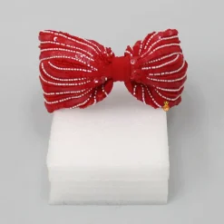 Hot Sequins And Cut Dana Embroidered Elegant Red Hair Band Hair Accessories | Hair Bands