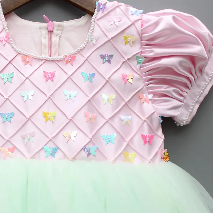 Hot Sequins Butterflies Embellished Yoke Flared Dress Dresses & Sets | Dresses