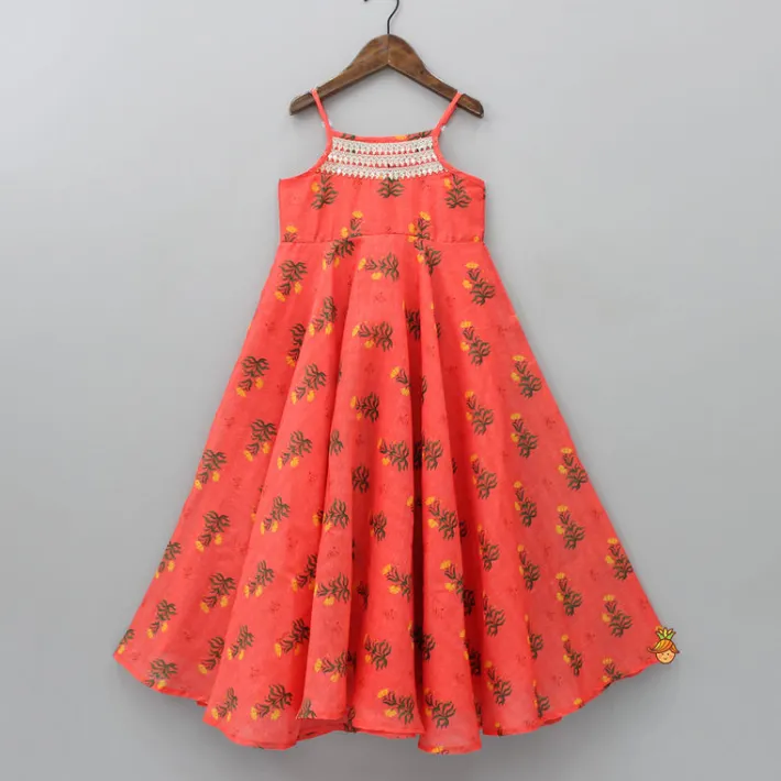 Sale Sequins Detailed Floral Printed Kurti Ethnic Wear | Kurtis & Jumpsuits