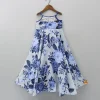 Outlet Sequins Detailed Floral Printed Blue Kurti Ethnic Wear | Kurtis & Jumpsuits