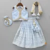 Sale Sequins Embellished Blue Top And Lehenga With Dupatta And Potli Bag Ethnic Wear | Lehengas & Ghagras