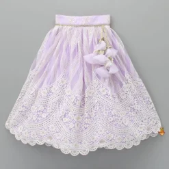 Sale Sequins Embellished Lilac Top And Lehenga With Dupatta And Potli Bag Ethnic Wear | Lehengas & Ghagras