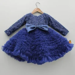 Sale Sequins Embellished Ruffled Dress With Matching Swirled Bowie Headband Dresses & Sets | Dresses