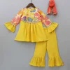 Fashion Sequins Floral Printed Kurti With Palazzo And Net Dupatta Ethnic Wear | Palazzos & Shararas