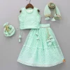 Hot Sequins Thread Embroidered Mint Green Top And Lehenga With Net Dupatta And Potli Bag Ethnic Wear | Lehengas & Ghagras