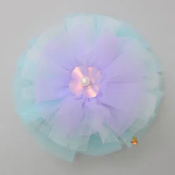 Fashion Sequins Work Dual Tone High Low Dress With Matching Hair Clip Dresses & Sets | Dresses