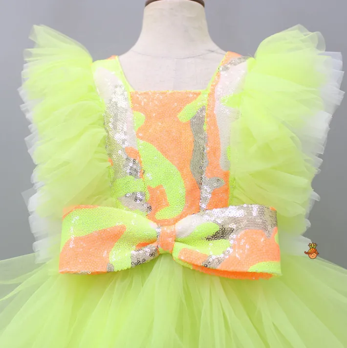 Best Sequins Work Green Bowie Dress Dresses & Sets | Dresses