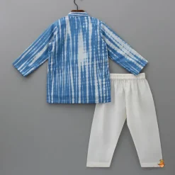 Hot Shibori Printed Blue Kurta And Pyjama BOY Indian Ethnic Wear | Ethnic Sets