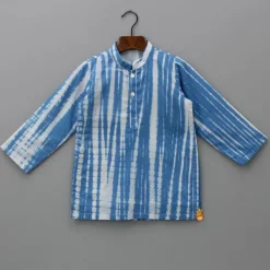 Hot Shibori Printed Blue Kurta And Pyjama BOY Indian Ethnic Wear | Ethnic Sets