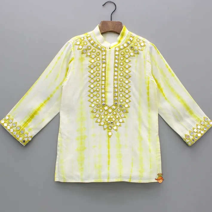 Sale Shibori Printed Embroidered Kurta And Pyjama BOY Indian Ethnic Wear | Ethnic Sets