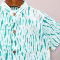 Outlet Shibori Printed Green Shirt BOY Shirts & Tees