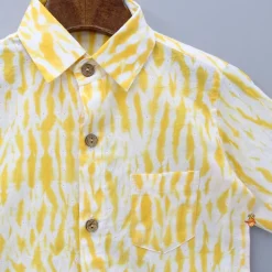 Sale Shibori Printed Yellow Shirt BOY Shirts & Tees