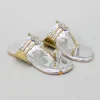 Fashion Shiny Braided Kolhapuri Flats Shoes