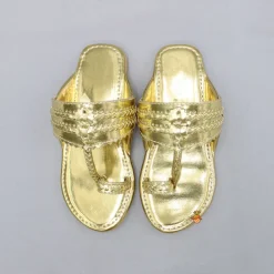 Best Shiny Braided Kolhapuri Flats Shoes