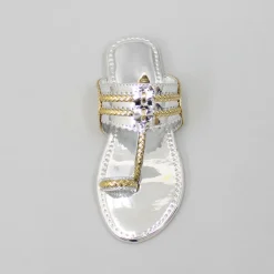 Fashion Shiny Braided Kolhapuri Flats Shoes