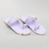 Fashion Shiny Lilac Kolhapuri Style Flats Shoes