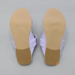 Fashion Shiny Lilac Kolhapuri Style Flats Shoes