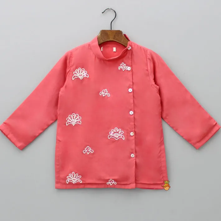 Discount Side Buttons Detail Kurta And Pyjama BOY Twinning Sets | Indian Ethnic Wear