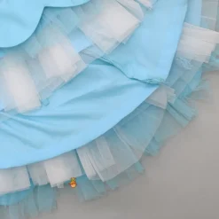 Sale Silk Tie Knot Back Blue Top And Lehenga With Stylish Net Dupatta Ethnic Wear | Lehengas & Ghagras