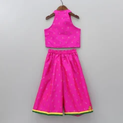 Discount Sleeveless Hot Pink Top And Palazzo Ethnic Wear | Palazzos & Shararas