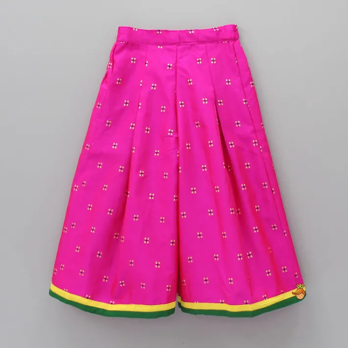 Discount Sleeveless Hot Pink Top And Palazzo Ethnic Wear | Palazzos & Shararas