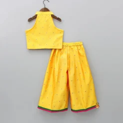 Online Sleeveless Yellow Top And Palazzo Ethnic Wear | Palazzos & Shararas