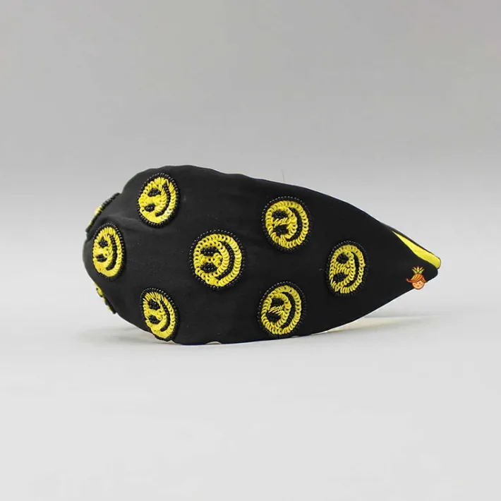 Clearance Smiley Face Embroidered Hairband Hair Accessories | Hair Bands