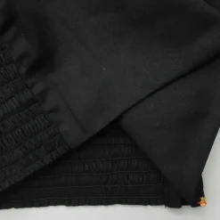 Sale Smocked Back Stylish Sleeves Black Top And Fringes Skirt With Knot Detail Hair Band Dresses & Sets | Sets