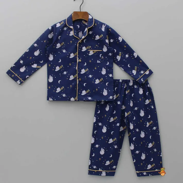 Fashion Space Printed Blue Sleepwear BOY Sleep Wear | Sleepwear