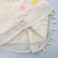 Hot Spaghetti Straps Beige Top And Net Embroidered Lehenga With Dual Tone Stylish Dupatta Ethnic Wear | Lehengas & Ghagras