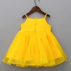 New Spaghetti Straps Sleeveless Organza Yellow Dress Dresses & Sets | Dresses