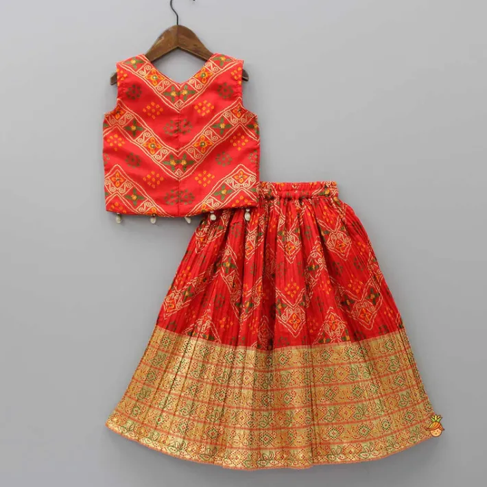 Sale Splendid Sequins Work Red Top And Lehenga With Dupatta Ethnic Wear | Lehengas & Ghagras