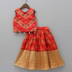 Sale Splendid Sequins Work Red Top And Lehenga With Dupatta Ethnic Wear | Lehengas & Ghagras