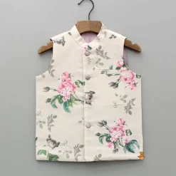 New Spring Roses Printed Jacket BOY Indian Ethnic Wear | Ethnic Jackets