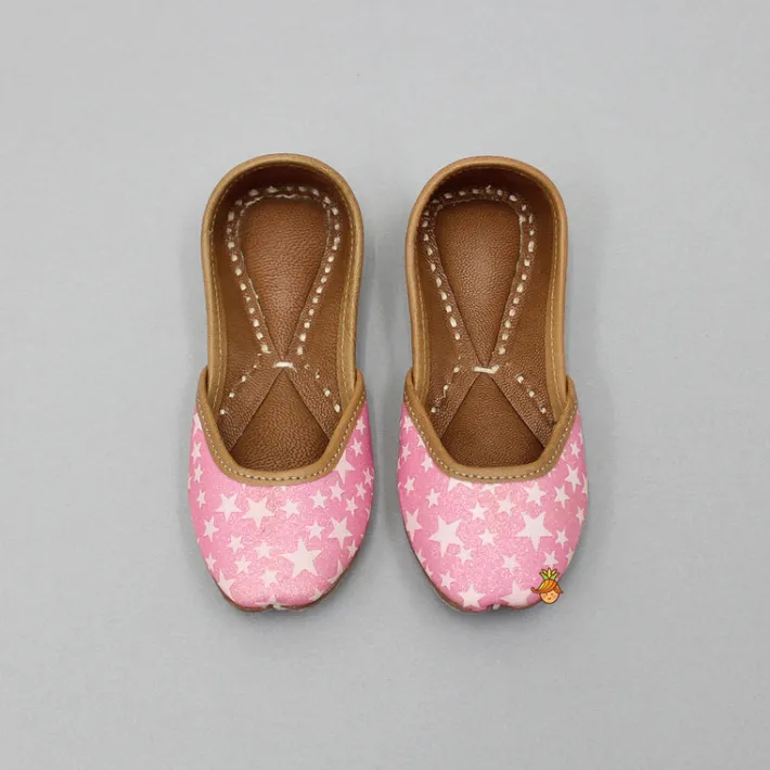 Fashion Star Embellished Pink Jutti Shoes