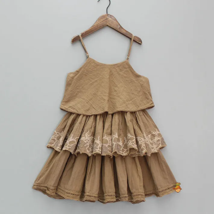 Clearance Strappy Layered Brown Dress Dresses & Sets | Dresses