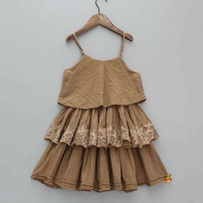 Clearance Strappy Layered Brown Dress Dresses & Sets | Dresses