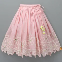 Online Strappy Top And Pleated Pink Lehenga With Net Dupatta Ethnic Wear | Lehengas & Ghagras