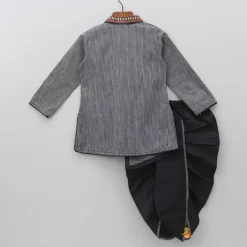 Online Strip Print Asymmetric Kurta With Dhoti BOY Indian Ethnic Wear | Ethnic Sets