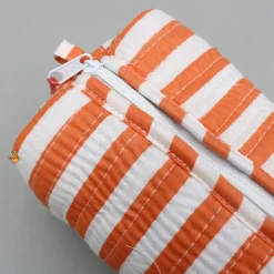 Hot Striped Printed Pouch Bags - Set Of 2 Bags