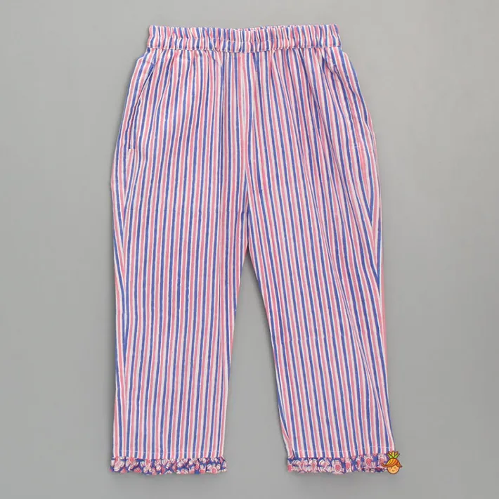Discount Striped Printed Top And Pyjama Sleepwear