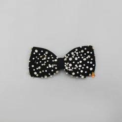Best Studded Black Bow Shiny Hair Clip Hair Accessories | Hair Clips
