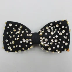 Best Studded Black Bow Shiny Hair Clip Hair Accessories | Hair Clips